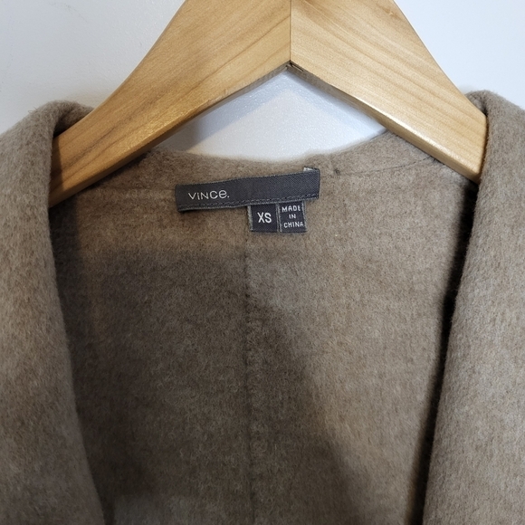 Vince Wool Blend Two Toned Open-Front Coat Size XS - Picture 3 of 14